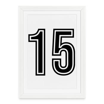 Symbole numérique 15 - Affiche encadrée (27 × 37 cm) - blanc - Devant