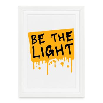 Logo de la Déclaration Positive Motivationnelle Be The Light - Affiche encadrée (27 × 37 cm) - blanc - Devant