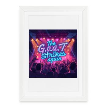 Le concert néon du GOAT frappe encore - Affiche encadrée (27 × 37 cm) - blanc - Devant