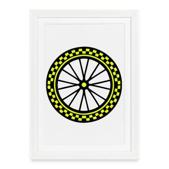 Bicycle Balance Bike Graphic - Framed poster (27 × 37 cm) - white - Front