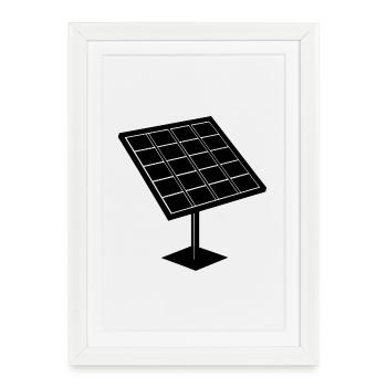 Solar panel - Framed poster (27 × 37 cm) - white - Front