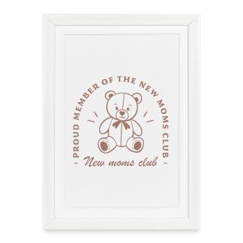 Première fête des mères pour la nouvelle maman - Affiche encadrée (27 × 37 cm) - blanc - Devant