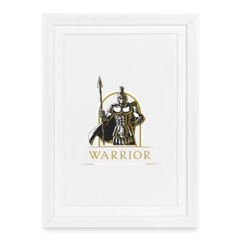 Lance Spartan Warrior Design en or - Affiche encadrée (27 × 37 cm) - blanc - Devant