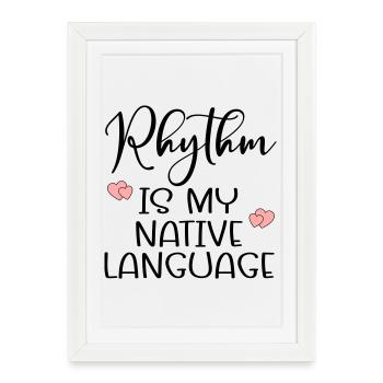 Langage de la danse rythmique - Affiche encadrée (27 × 37 cm) - blanc - Devant