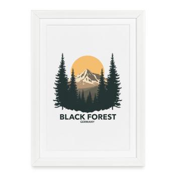 Insigne du patrimoine de la Forêt-Noire de Schwarzwald - Affiche encadrée (27 × 37 cm) - blanc - Devant