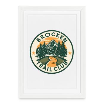 Club de Sentier Brocken | Insigne Vintage en résine - Affiche encadrée (27 × 37 cm) - blanc - Devant