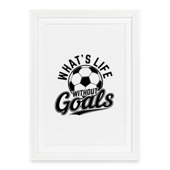 Soccer Goals Emblem - Framed poster (27 × 37 cm) - white - Front