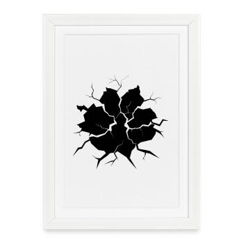 Cracked Wall - Framed poster (27 × 37 cm) - white - Front