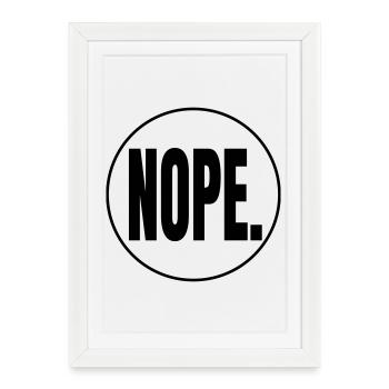 NON. – Chemise minimaliste statement - Affiche encadrée (27 × 37 cm) - blanc - Devant
