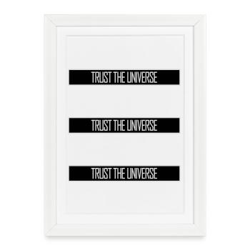Trust The Universe Spiritual Universe Quote Logo - Framed poster (27 × 37 cm) - white - Front
