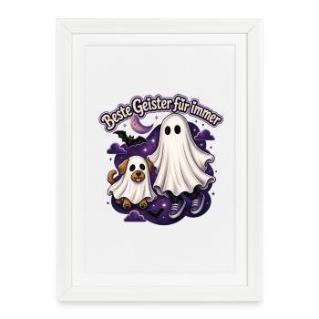Geister-Bande - Gerahmtes Poster (27 × 37 cm) - Weiß - Vorne