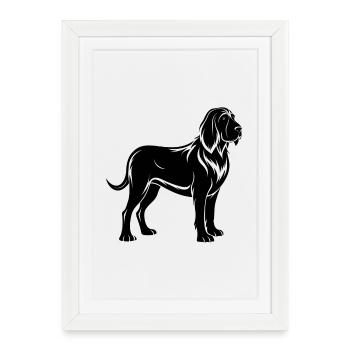 Bloodhound - Affiche encadrée (27 × 37 cm) - blanc - Devant