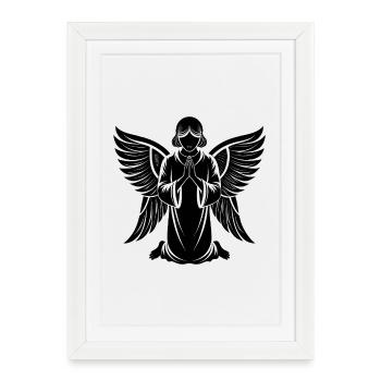 Angel - Framed poster (27 × 37 cm) - white - Front