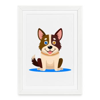 Little Colorful Dog (comic) - Framed poster (27 × 37 cm) - white - Front