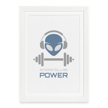 Powerlifting Alien Fitness Gym - Framed poster (27 × 37 cm) - white - Front