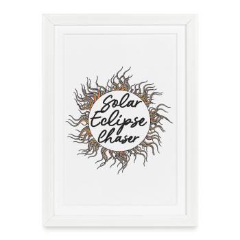 Solar eclipse chaser - Framed poster (27 × 37 cm) - white - Front