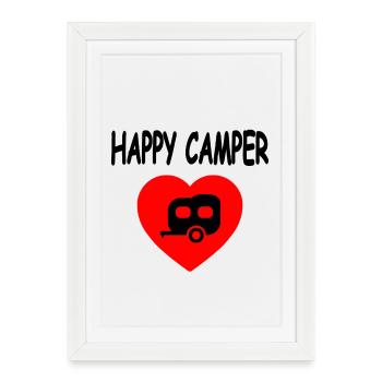 Camper - Framed poster (27 × 37 cm) - white - Front