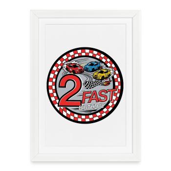 2 Almost Birthday Racing Fun - Framed poster (27 × 37 cm) - white - Front