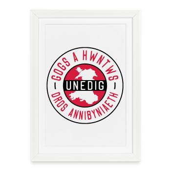 Gogs A Hwntws Unedig Dros Annibyniaeth - Affiche encadrée (27 × 37 cm) - blanc - Devant