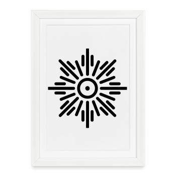 Aztec sun - Framed poster (27 × 37 cm) - white - Front