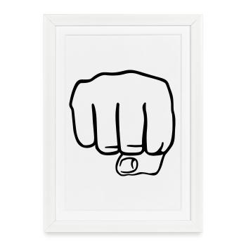 Faust | Fist | Hand - Affiche encadrée (27 × 37 cm) - blanc - Devant