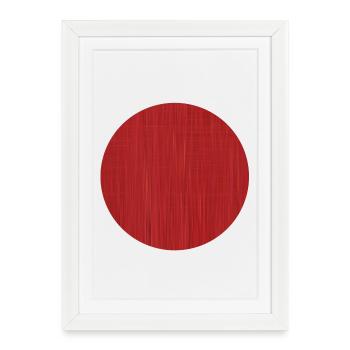 Red Circle - Framed poster (27 × 37 cm) - white - Front