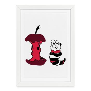wurm - Framed poster (27 × 37 cm) - white - Front