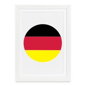 fahne_de - Framed poster (27 × 37 cm) - white - Front