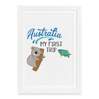 Australia - Framed poster (27 × 37 cm) - white - Front