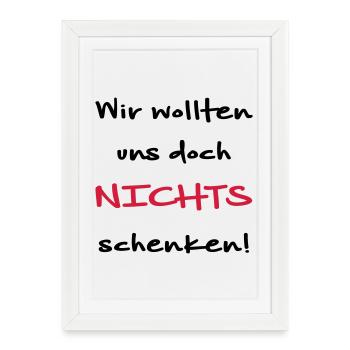 On ne voulait pas se donner une idée de cadeau - Affiche encadrée (27 × 37 cm) - blanc - Devant
