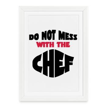 chef - Affiche encadrée (27 × 37 cm) - blanc - Devant