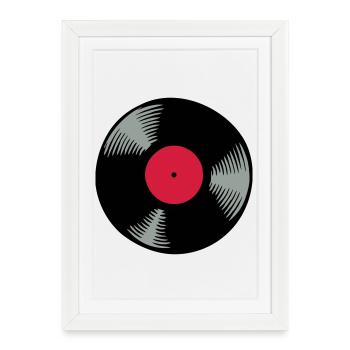 Vinyle - Affiche encadrée (27 × 37 cm) - blanc - Devant