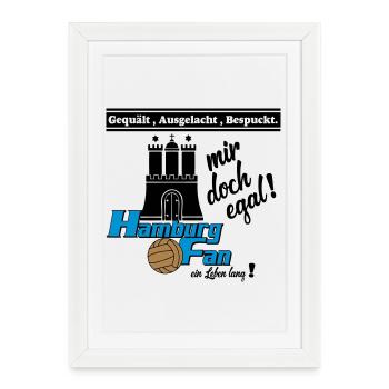 Hamburg , Tradition , Fußball , Fan Leben (25) - Gerahmtes Poster (27 × 37 cm) - Weiß - Vorne