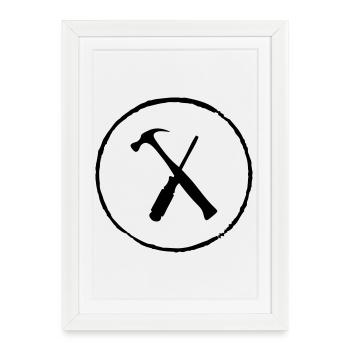 Tools - Framed poster (27 × 37 cm) - white - Front