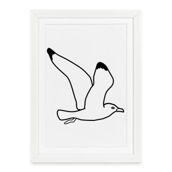 gull - Framed poster (27 × 37 cm) - white - Front