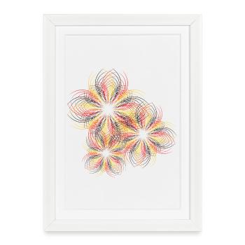 line - Framed poster (27 × 37 cm) - white - Front