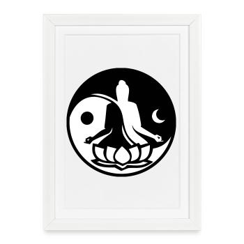 Yin et Yang - Affiche encadrée (27 × 37 cm) - blanc - Devant