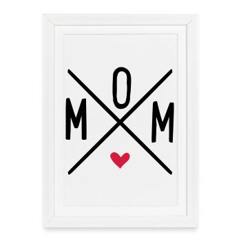 mom - Framed poster (27 × 37 cm) - white - Front
