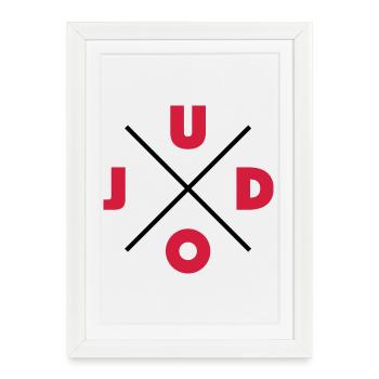 Judo - Framed poster (27 × 37 cm) - white - Front