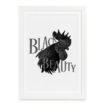 Beauté noire - Affiche encadrée (27 × 37 cm) - blanc - Devant