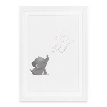 Elephant - Affiche encadrée (27 × 37 cm) - blanc - Devant
