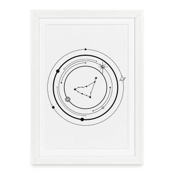 Emblème de l’Étincelle de Nuit en Éclat - Affiche encadrée (27 × 37 cm) - blanc - Devant