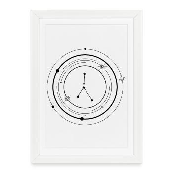 Zodiaque Cancer - Affiche encadrée (27 × 37 cm) - blanc - Devant