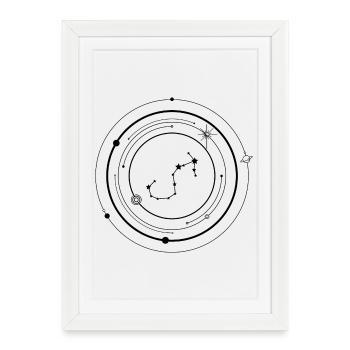 T-shirt minimal Night Sky Spark - Affiche encadrée (27 × 37 cm) - blanc - Devant