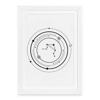 Zodiaque Balance - Affiche encadrée (27 × 37 cm) - blanc - Devant