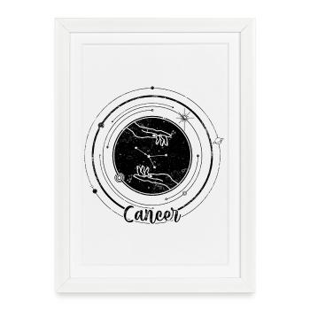 Silhouette de l’Étincelle de Minuit - Affiche encadrée (27 × 37 cm) - blanc - Devant
