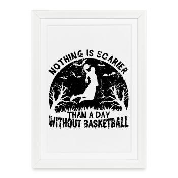 A day without basketball - Framed poster (27 × 37 cm) - white - Front