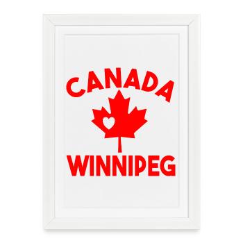 Canada Winnipeg Manitoba - Affiche encadrée (27 × 37 cm) - blanc - Devant