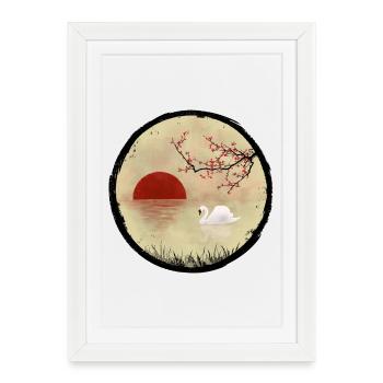 Swan Lake - Framed poster (27 × 37 cm) - white - Front