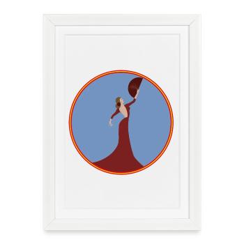 Danseuse de flamenco - Affiche encadrée (27 × 37 cm) - blanc - Devant